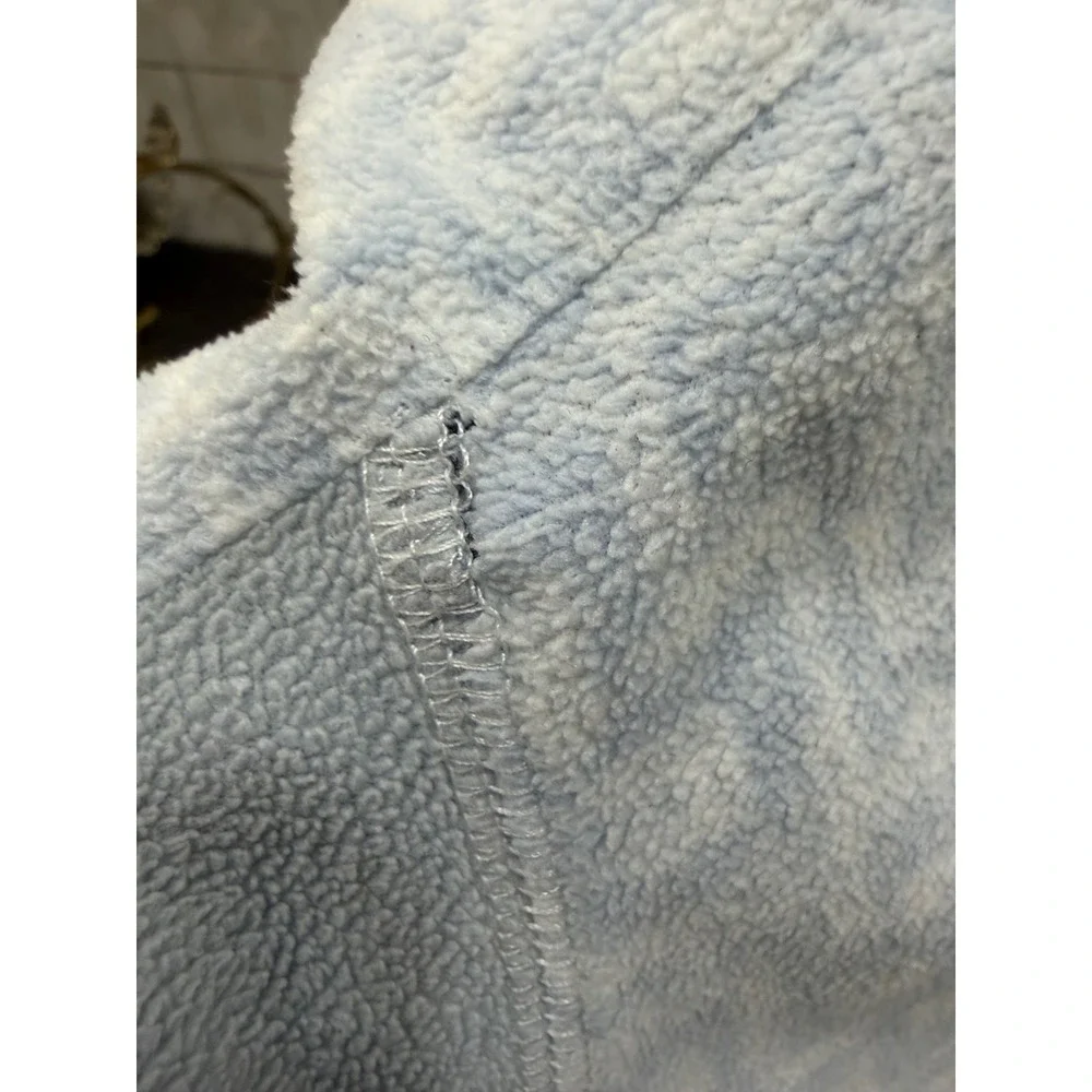 Columbia Womens XL Fleece Pullover Quarter Zip Blue Geometric‎ Diamond Print